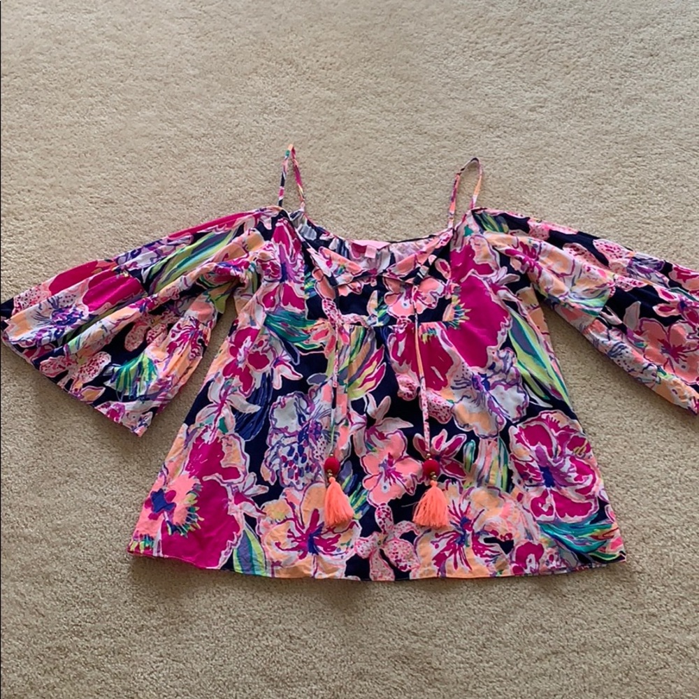 Vibrant off the shoulder Lilly Top 💐🌸🌼🌴🌺